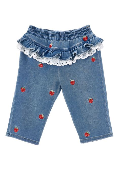 Jeans con ricamo MONNALISA KIDS | 39G410 70170062